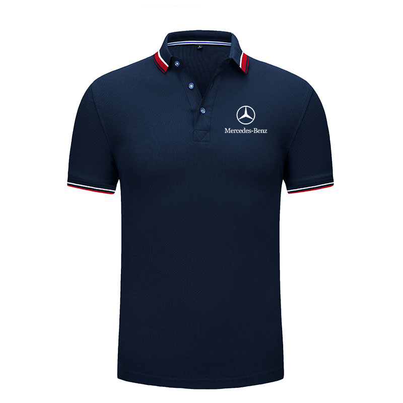 2022 Polo Mercedes-Benz Homme Coton Col Contrasté Slim Fit Manche Courte